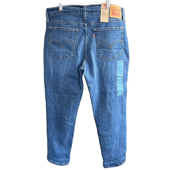 Levi's Women's Boyfriend Mid Rise Relaxed Hip Thigh Tapered Leg 10 30x27 NWT - Picture 3 of 9